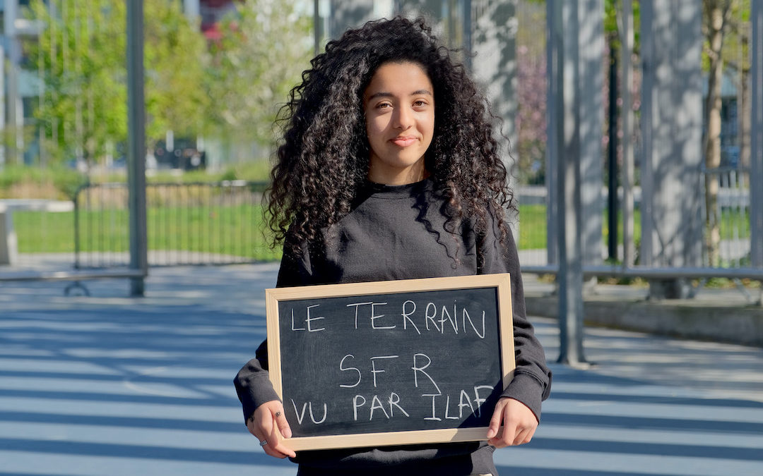 Le terrain de basket du parc du Temps des Cerises vu par Ilaf